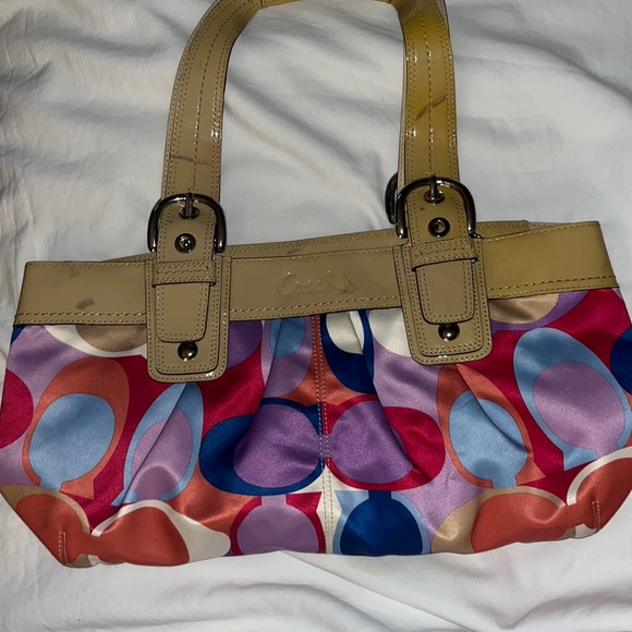 COPY - COACH  F13798 Soho Pleated Scarf Print purse bag (PU900 - Picture 1 of 9